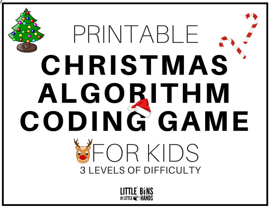 Printable Christmas Coding STEM Activity Game for Kids