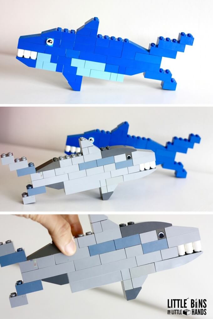 Build LEGO Sharks for Shark Week STEM