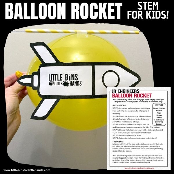 explore forces with an easy to set up balloon rocket