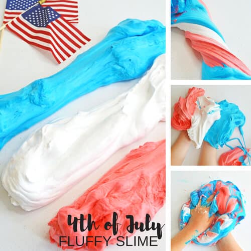 4th of July Fluffy Slime