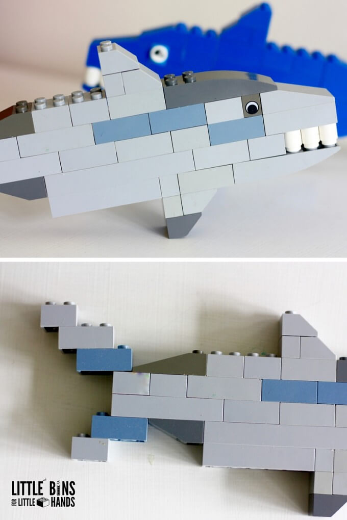 LEGO Sharks with Basic Bricks