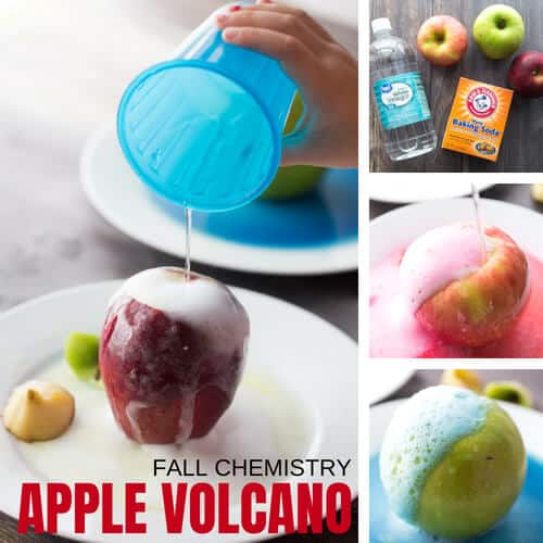 Erupting Apple Volcano Experiment