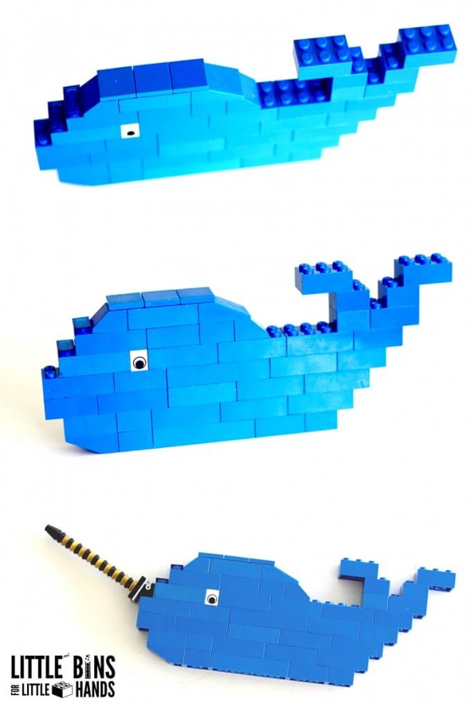 Building a LEGO Whale the Narwhal