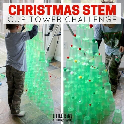 Christmas Tree Cup Stacking Game