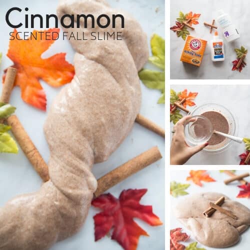 cinnamon scented slime for thanksgiving slime recipes