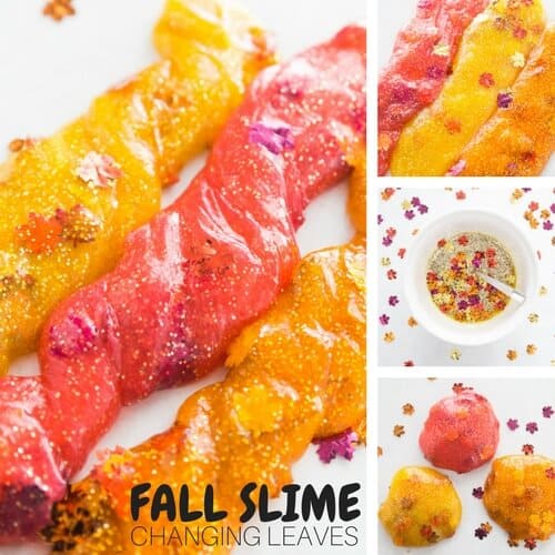Fall Leaves Thanksgiving Slime Recipes