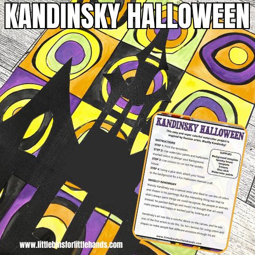 Halloween Watercolor Art with Kandinsky