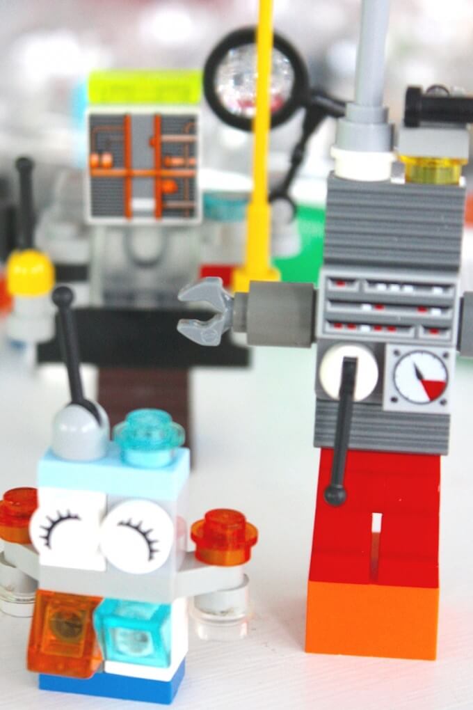 Mini LEGO robot family STEAm activity for kids