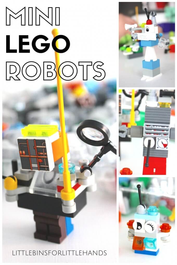 Building mini LEGO robots for a fine motor STEAM activity