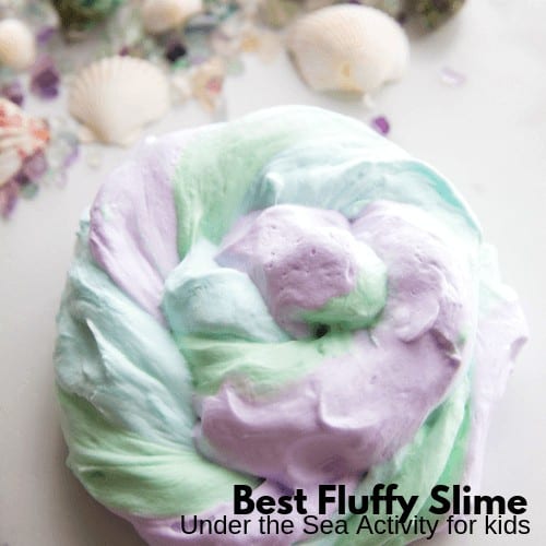 under the sea ocean fluffy slime for mermaid activities