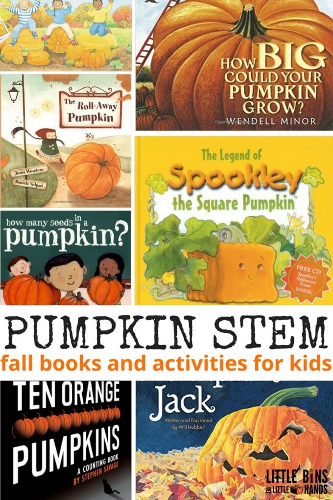 Pumpkin Science and STEM book activities for kids fall STEM ideas