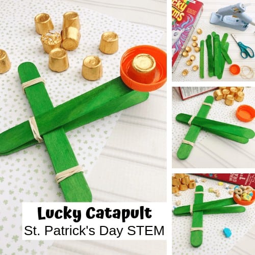 St patricks Day Popsicle Stick Catapult