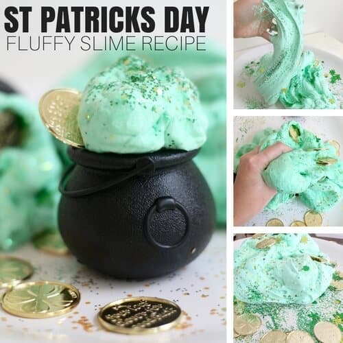 st patrick's day activities - fluffy slime