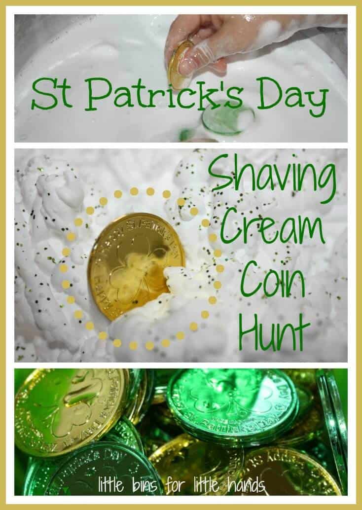 St Patrick’s Day Shaving Cream Sensory Play