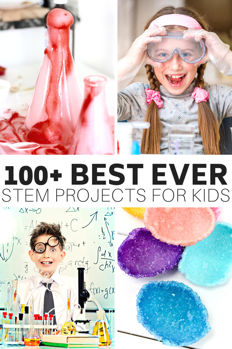 STEM projects for kids and STEM ideas to keep kids busy all year! Free printable STEM activities pack.