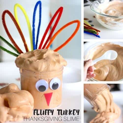Turkey Themed Fluffy Thanksgiving Slime Recipes