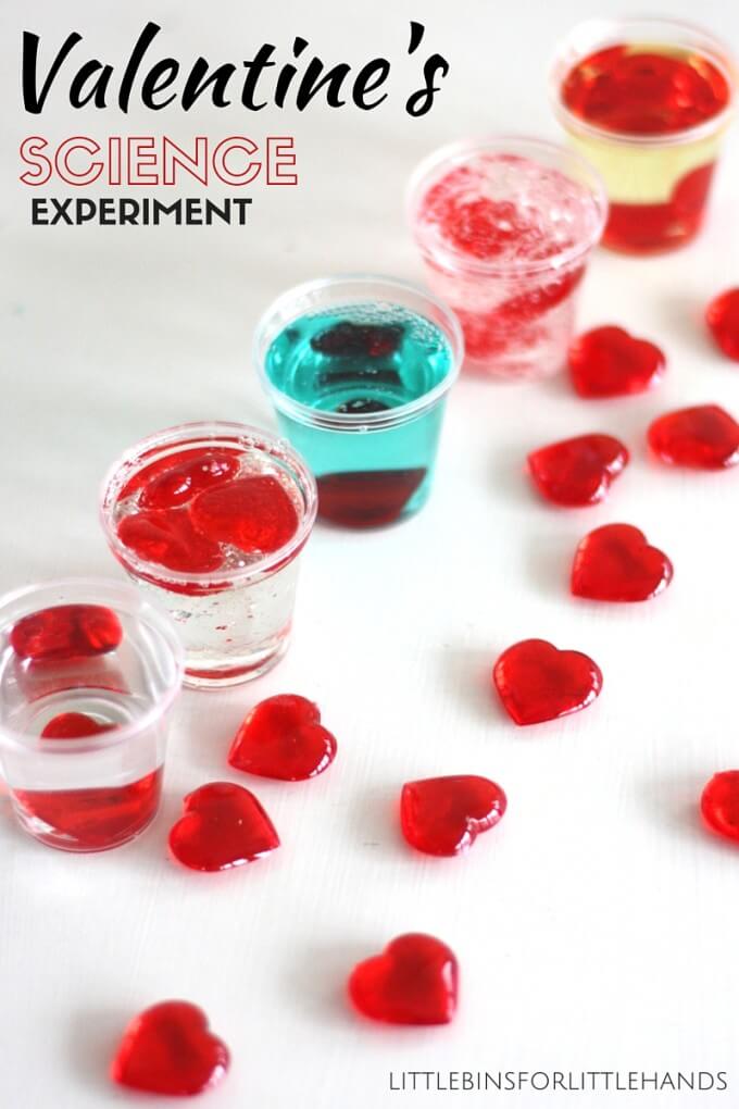 Valentines Day Viscosity Experiment for Kids