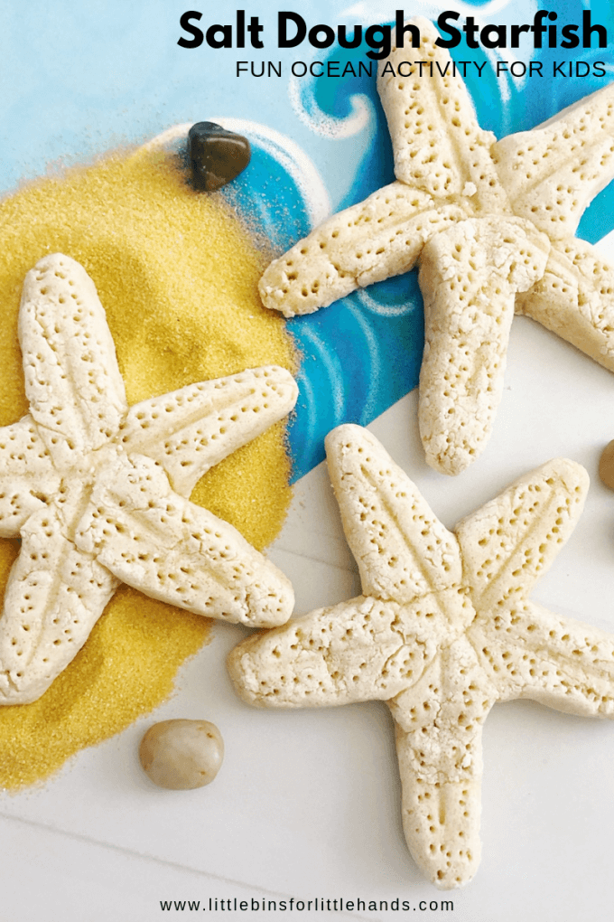Salt dough starfish recipe and ocean activity for kids